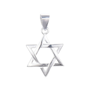 Cadena con Estrella de David Lisa en Plata 925