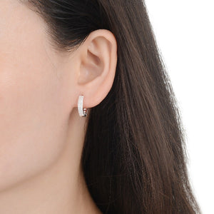 Argollas Huggies Modelo Magly 15mm en Plata 925