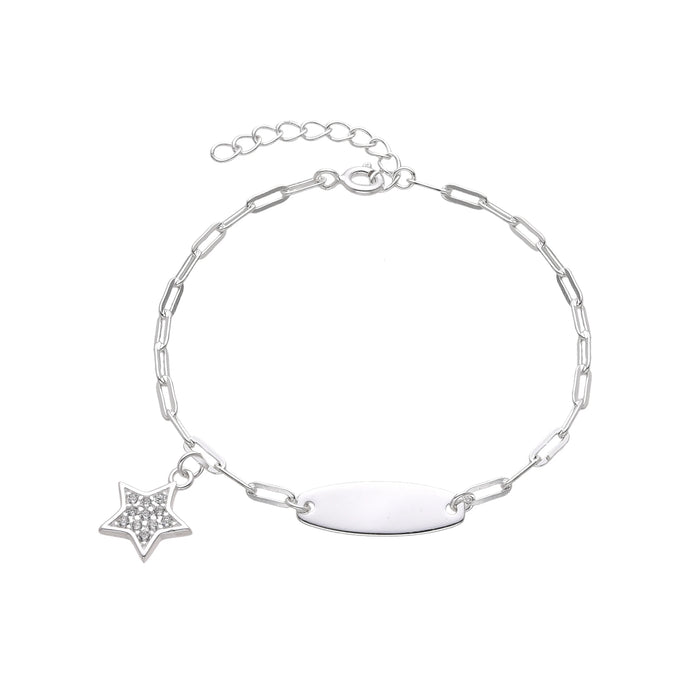 Esclava de Bebé con Estrella 16cm en Plata 925