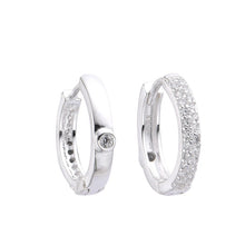 Cargar imagen en el visor de la galería, Argollas Huggies Reversibles 15mm en Plata 925
