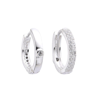 Argollas Huggies Reversibles 15mm en Plata 925