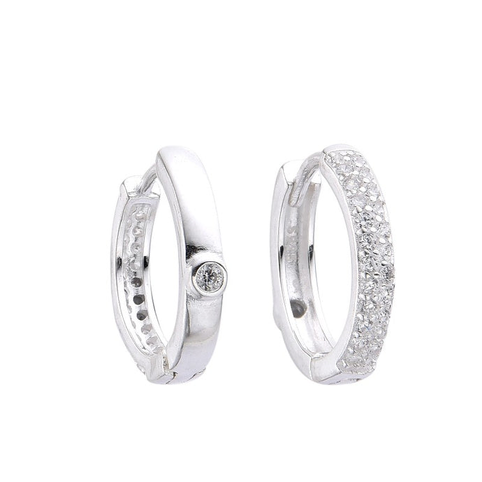 Argollas Huggies Reversibles 15mm en Plata 925