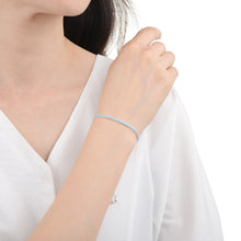 Cargar imagen en el visor de la galería, Pulsera Tennis Azul 2.3mm Ajustable en Plata 925

