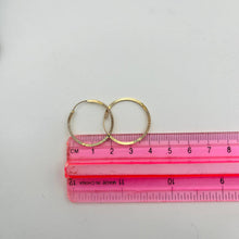 Cargar imagen en el visor de la galería, Argollas Diamantadas 20mm en Oro 18k
