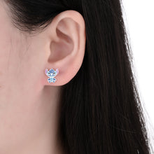 Cargar imagen en el visor de la galería, Zarcillos de Rosca de Stitch en Plata 925
