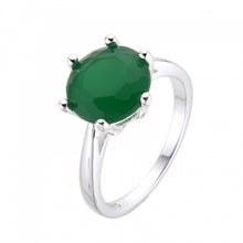 Cargar imagen en el visor de la galería, Anillo Circular Verde en Plata 925
