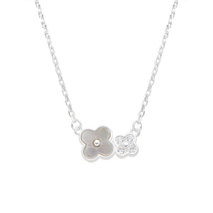 Gargantilla de Flores con Nácar en Plata 925