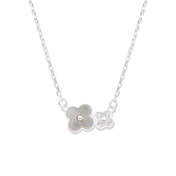 Gargantilla de Flores con Nácar en Plata 925