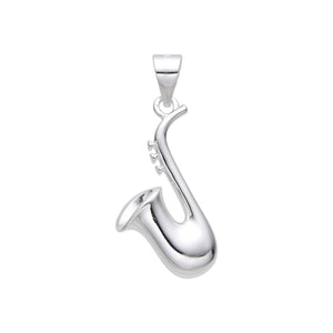 Cadena con Saxofón en Plata 925