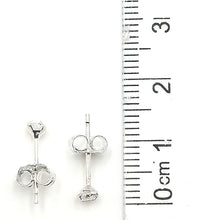 Cargar imagen en el visor de la galería, Zarcillos de Circón Redondo 3mm en Plata 925
