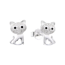 Cargar imagen en el visor de la galería, Zarcillos de Gato con Circones en Plata 925
