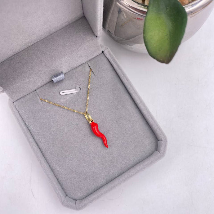 Cadena con Dije de Cachito en Oro 18k