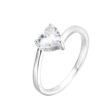 Cargar imagen en el visor de la galería, Anillo Liso con Corazón en Plata 925
