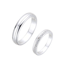 Cargar imagen en el visor de la galería, Anillos de Matrimonio Liso y con Circones en Plata 925
