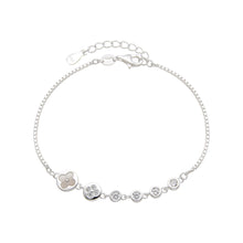 Cargar imagen en el visor de la galería, Pulsera de Flores con Circones en Plata 925
