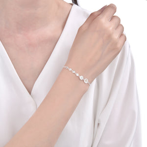 Pulsera de Flores con Circones en Plata 925