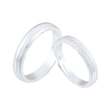 Cargar imagen en el visor de la galería, Anillos de Matrimonio Liso y con Circones en Plata 925
