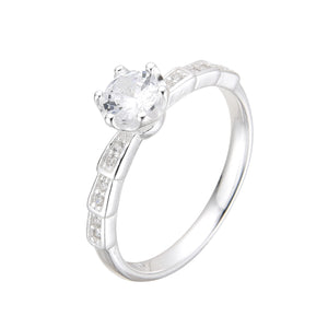 Anillo Compromiso Modelo Zaira Plata 925
