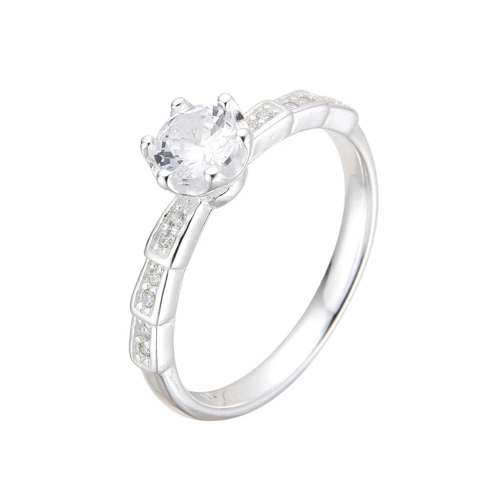 Anillo Compromiso Modelo Zaira Plata 925