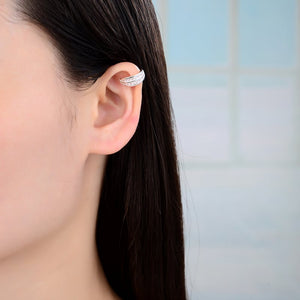 Zarcillos de Presión Ear-Cuff Modelo Eda en Plata 925 (1 Pieza)