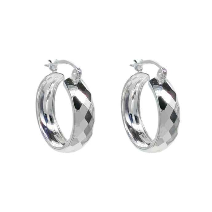 Argollas Modelo Cinthia 22mm en Plata 925