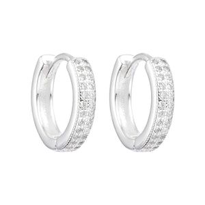 Argollas Huggies Modelo Alejandra 14mm en Plata 925