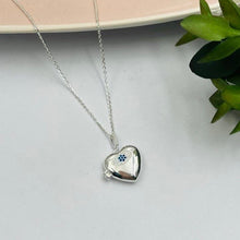 Cargar imagen en el visor de la galería, Cadena con Relicario de Corazon con Circones Plata (925)
