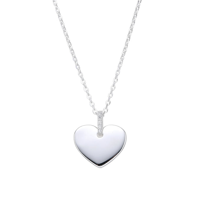 Gargantilla de Corazón Liso en Plata 925