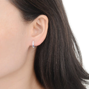 Argollas Huggies de Colores 12mm en Plata 925