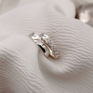 Aros de Matrimonio con Circones en Plata 925