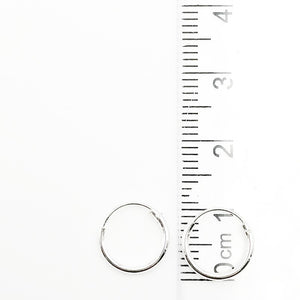 Argollas Lisas Cierre Clásico 10mm (1.2) en Plata 925