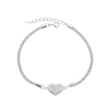 Cargar imagen en el visor de la galería, Pulsera de Corazón PopCorn en Plata 925
