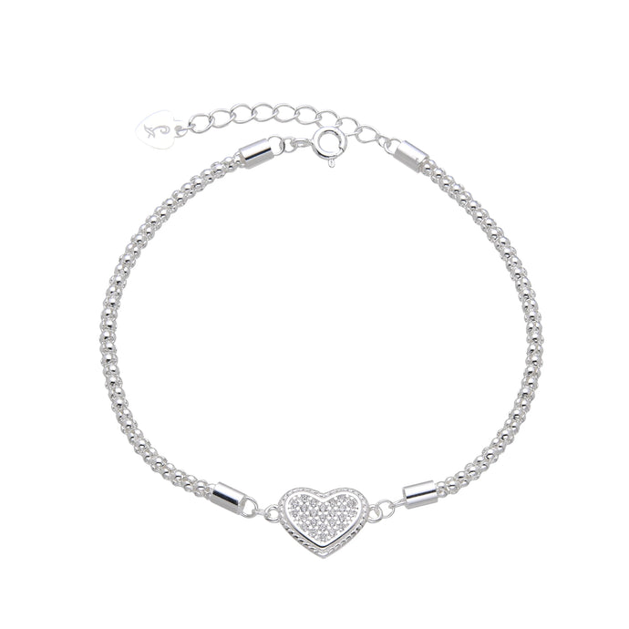 Pulsera de Corazón PopCorn en Plata 925