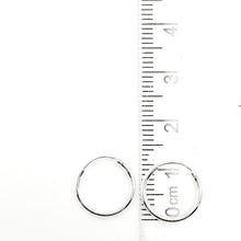 Cargar imagen en el visor de la galería, Argollas Lisas Cierre Clásico 12mm (1.2) en Plata 925
