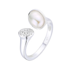 Cargar imagen en el visor de la galería, Anillo Ajustable de Perla en Plata 925
