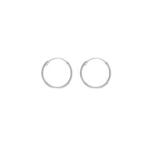 Argollas Lisas Cierre Clásico 14mm (1.5) en Plata 925