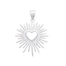 Cargar imagen en el visor de la galería, Cadena con Dije de Corazón Radiante en Plata 925
