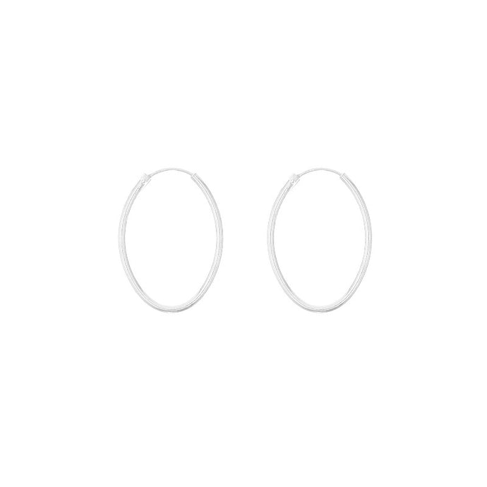 Argollas Lisas Cierre Clásico 18mm (1.6) en Plata 925