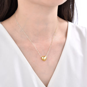 Gargantilla de Corazón Liso en Plata 925