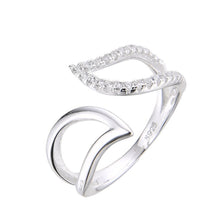 Cargar imagen en el visor de la galería, Anillo Ajustable de Hojas en Plata 925
