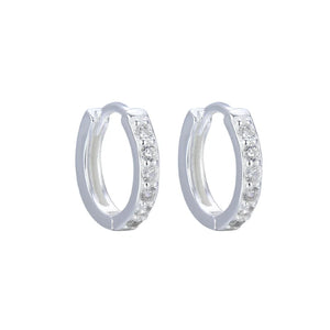 Argollas Huggies Modelo Alana 12mm en Plata 925