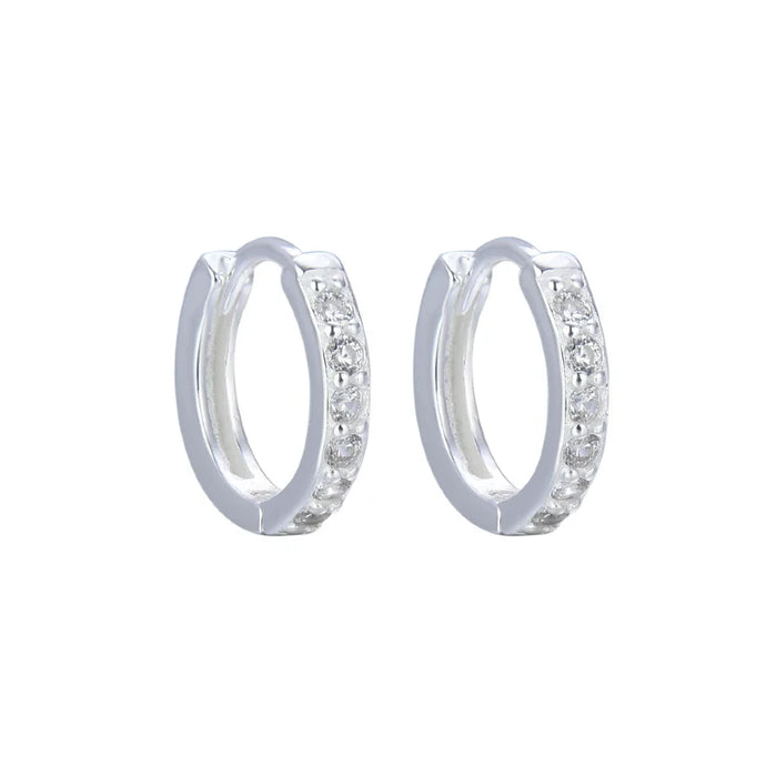 Argollas Huggies Modelo Alana 12mm en Plata 925