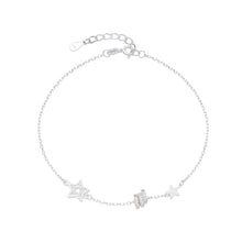 Cargar imagen en el visor de la galería, Tobillera de Estrellas y Aros en Plata 925
