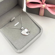 Cargar imagen en el visor de la galería, Cadena con Dije Corazón y Anillo en Plata 925
