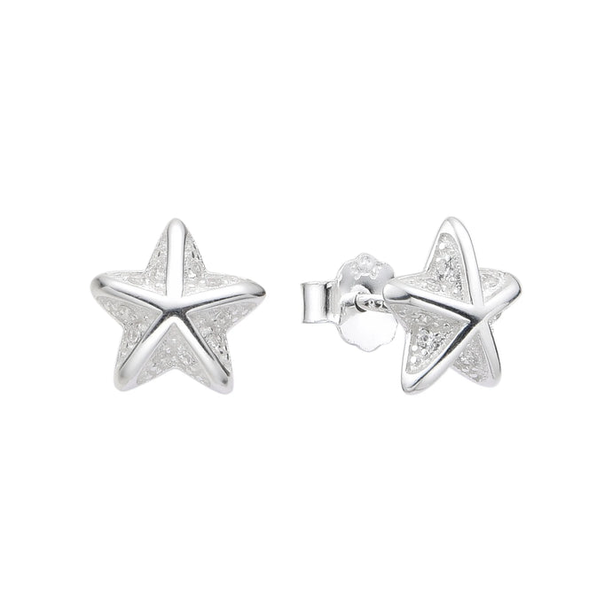 Zarcillos de Estrella de Mar en Plata 925
