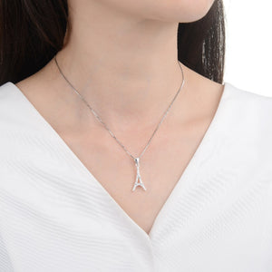 Cadena con Dije de Torre Eiffel en Plata 925