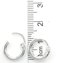 Cargar imagen en el visor de la galería, Argollas Lisas Cierre Clásico 12mm (2.5) en Plata 925
