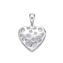 Cargar imagen en el visor de la galería, Cadena con Dije Corazón con Puntos de Luz en Plata 925
