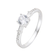 Cargar imagen en el visor de la galería, Anillo Solitario Modelo Marina en Plata 925
