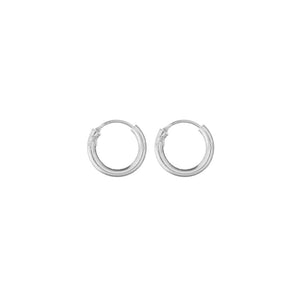 Argollas Lisas Cierre Clásico 12mm (3.0) en Plata 925